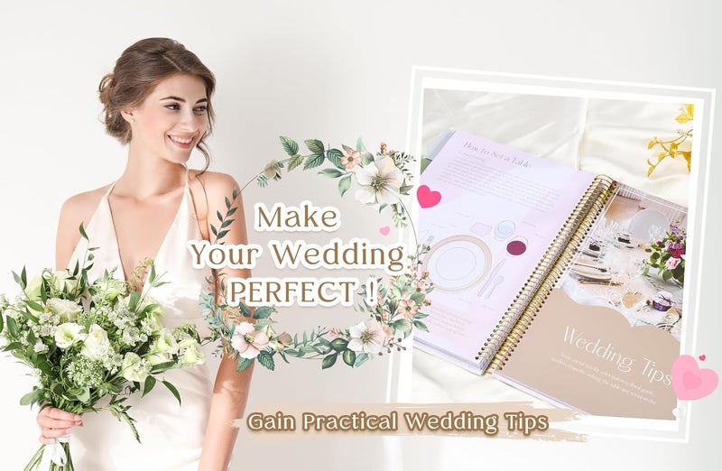 ROXBURGH Wedding Planner Book and Organizer-184 Pages Bridal Wedding Planning Book with Sticker Checklists and Calendars for Bride To Be, Unique Engagement Gifts for Newly Engaged Couples - Image 4